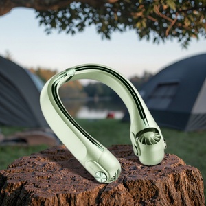 Ventilador sin Aspas Recargable por USB, Batería de 2400mAh, Portátil, Manos Libres, Uso en Mesa, Ventilador de Cuello de 3 Velocidades, para Actividades al Aire Libre - Product Image 1