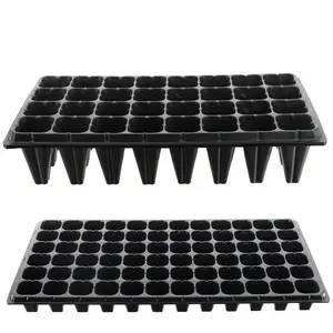 Manufacturers' 60g 21-128 Cells Thickened Plastic Non-Porous Seedling Tray Succulent Sprouts Growing Nursery Trays