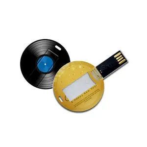 2023 hot-selling electronic gadgets Mini Round Shaped Mini Flash Drive 4gb Sd Memory Credit Card Usb Drives Card With logo