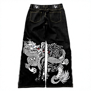 Pantalones Vaqueros para Niños, Transpirables, Ecológicos, con Bordes Enrollados, Cintura Elástica, Corte Recto, con Bolsillos, Jeans Casuales Multicolores, 3-14 Años - Product Image 3