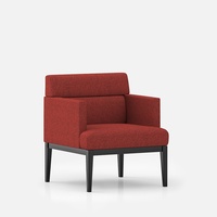 Fauteuil d'appoint moderne confortable en similicuir PU, chaise longue individuelle avec structure en bois pour appartement, hôtel, chambre à coucher
