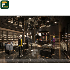 Étagère murale flottante moderne pour vêtements, présentoir de magasin de prêt-à-porter, meuble de présentation pour suspendre les vêtements - Product Image 3