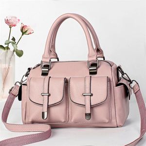 Bolsos de Mano Simples de PU para Mujer, Bolsos Cruzados de Cuero Impermeables para Viajes y Negocios al Aire Libre - Product Image 1