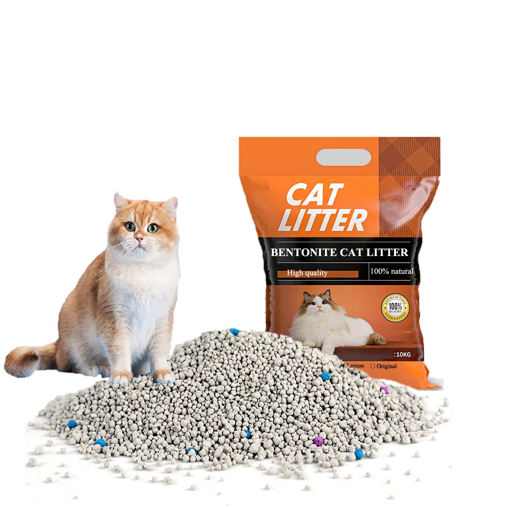 Sable pour chat sans poussière pour chats Grossiste de litière pour chat Bentonite de qualité supérieure