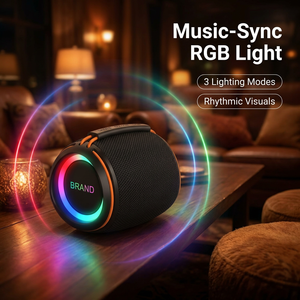 Top Selling Compact Portable TF USB FM TWS 10m Stable Connection IPX4 YMB-15 for <b>Speaker</b> 8W RGB LED - Product Image 6