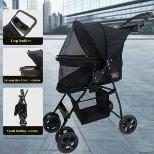 Poussette pour <span class=keywords><strong>chien</strong></span> JXB Explosive Models, tissu imperméable, maille respirante, pliable, avec grand <span class=keywords><strong>panier</strong></span> de rangement - Product Image 3