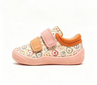 JIAN ER Baskets en toile à motif d'ours mignon pour tout-petits, chaussures de marche décontractées à fermeture auto-agrippante, chaussures de tous les jours souples pour bébés garçons et filles