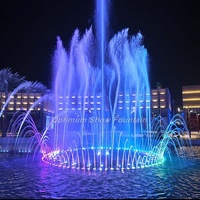 Fabricante Chino Ofrece Fuente de Agua para Jardín Exterior de Acero Inoxidable 304 de 100 m, Estilo Moderno, con Luces RGB