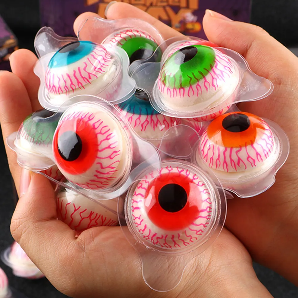 Venta caliente Halal Fruit Gummy 3D Eye Balls Soft Candy