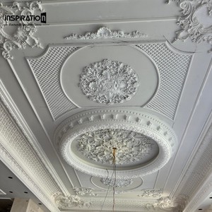 Rose de <span class=keywords><strong>plafond</strong></span> décorative GRG, qualité export, style europé<span class=keywords><strong>en</strong></span>, <span class=keywords><strong>en</strong></span> plâtre renforcé de fibre de verre, <span class=keywords><strong>pour</strong></span> <span class=keywords><strong>chambre</strong></span> et salle à manger - Product Image 3