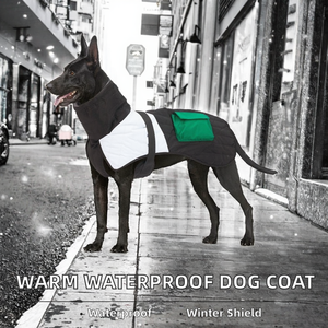 Vêtements d'hiver chauds pour grands chiens, sweat à capuche imperméable en polyester simple pour animaux de compagnie, tenues pour bouledogues français, lévriers, dobermans - Product Image 2