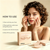 Logo personnalisé patchs pour les yeux collagène caféine hydrogel patchs pour les yeux pour les rides cernes soins de la peau