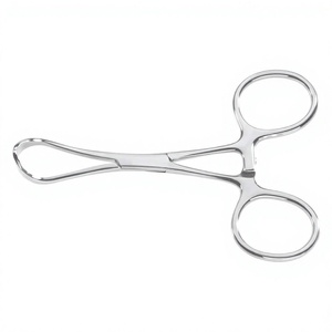 Pinces à serviettes Edna (10 cm) (14 cm) à mâchoires non perforantes pour drapage chirurgical, clip à serviettes courbé pour chirurgie générale par Vaslcare - Product Image 1