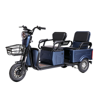 Tricycle Électrique à 3 Roues pour Passagers, Cadre en Acier, 3 Vitesses, Moteur Arrière, Fournisseur OEM/ODM pour l'Exportation Transfrontalière AFTFA
