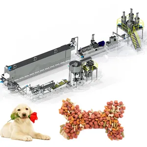 Extrusora automática de ração para cães, linha de máquinas para processamento de ração para animais de estimação, ração para formigas a seco