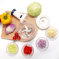 Groothandel Nieuwe Aankomst Keuken Accessoires Herbruikbare Push Hand Ui Chopper Groentesnijder Fruitgroente Gereedschap Nieuw