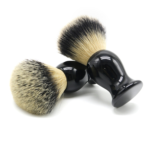 JDK, prix d'usine, brosse de rasage végétalienne 1 pièce, brosse moussante pour savon de barbier avec manche en acrylique de petite taille - Product Image 5