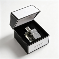 Boîte à parfum personnalisée, rigide, brillante, avec insert en pulpe moulée pour parfum de 50 ml et 100 ml