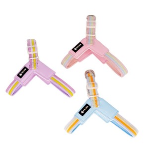 Arnés para mascotas en forma de V con rayas, transpirable y ajustable para perros y gatos - Product Image 5