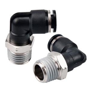HOFUJNG Conector Neumático de Plástico de 1/4, 5/16, 3/8, 1/2 Pulgada con Rosca Macho, Conexión Rápida para Suministro de Aire Hidropónico - Product Image 1