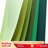 Tissu extensible en polyester effet soie de lait de 80 cm pour décoration de toile de fond de fête de premier anniversaire, de salle de classe de maternelle et autres décorations