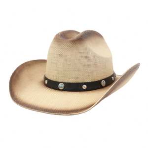 N47 Ethnic Style Spring Summer Hand Made Paper <b>Straw</b> <b>Fedora</b> with Unisex Business Travel Design - Product Image 1