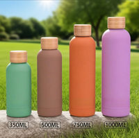 19 Warna Tumbler Stainless Steel 500ml Custom dengan Tutup Bambu Anti Bocor Ramah Lingkungan untuk Kantor dan Perjalanan