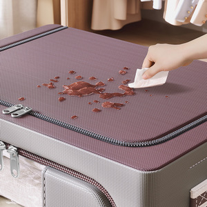 Caja de almacenamiento de tela Oxford bicolor, grande y gruesa, 3 tamaños 22/66/100L, bolsa plegable de tela para guardar <span class=keywords><strong>edredones</strong></span> y ropa para dormitorio - Product Image 4