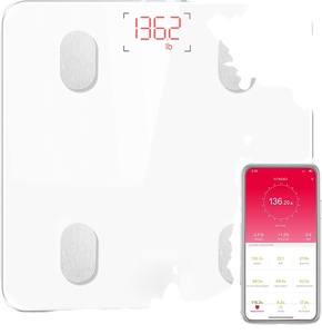 Thông Minh <span class=keywords><strong>Body</strong></span> Fat <span class=keywords><strong>Scale</strong></span>, Không Dây Kỹ Thuật Số Phòng Tắm Quy Mô Cho Trọng Lượng 19 Cơ Thể Phân Tích Thành Phần - Product Image 2