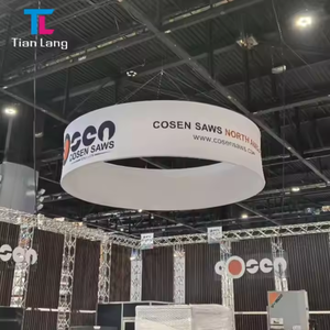 Exhibición de feria comercial Marco de aluminio Impresión de doble cara Cartel de techo Letreros colgantes - Product Image 6