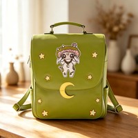 Sac à dos personnalisé en cuir PU, sacs d'école Kawaii pour étudiants, fabrication OEM, logo brodé, sac à dos portable pour ordinateur portable