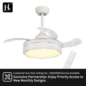 <b>LED</b> <b>Ceiling</b> <b>Fan</b> Slim Flush Mount <b>Ceiling</b> Lights with <b>Fan</b> for Living Room Ultra Quiet for Apartment Decor - Product Image 6