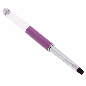 Pinceau plat de photothérapie pour nail art, en nylon, avec virole sertie, multifonctionnel, pour la peinture au gel, la manucure et la décoration des ongles en salon - Product Image 5