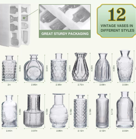 12 piece set (transparent)