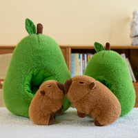Creatieve Avocado Capibara Pluche Knuffeldier Kawaii Schattige Pluche Speelgoed Automatenprijzen Groothandel Afstudeercadeau Pluche Speelgoed voor Kinderen