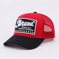 Qianzun Vintage 5 panneaux sport coton sergé maille Snapback camionneur chapeaux brodé camionneur chapeau patchs personnalisés