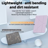 Funda para Xiaomi Pad 7/7 Pro 11.2 Pulgadas 2024 con Soporte para Lápiz, Cubierta Transparente, Soporte Tríptico en Forma de Y, Carcasa Rígida Trasera, Cubierta Acrílica