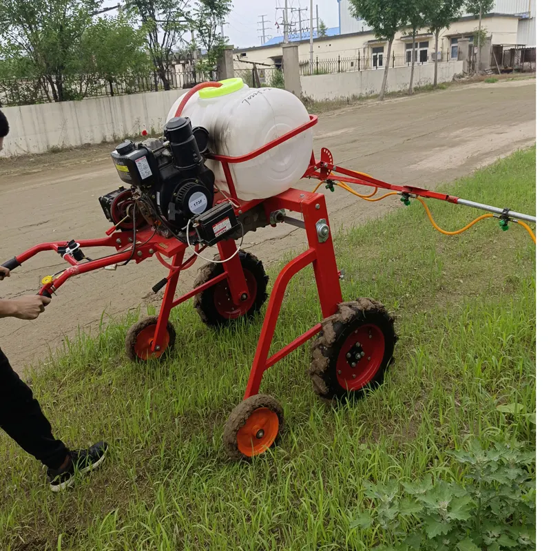 Diesel Agricultural Four Wheel Spray Petrol Engine Hand Push Dispensing Boom Spray Machine Self Propelled Pesticide Sprayer