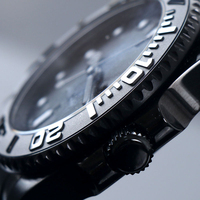 Reloj Automático Personalizado MINUTETIME de 40 mm, Estilo Vintage, Movimiento NH36, Acero, Resistente al Agua, Ventana de Día, Fecha Completa en Negro, para Hombre