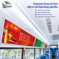 Nouveau système de ventilation tout-en-un pour bus urbains avec boîte à lumière LED intégrée, flux d'air moderne et plafond épuré pour rénovation