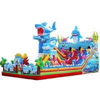 Glissière gonflable à thème requin, patate en PVC, 0.55mm, nouveau château gonflable pour enfants, vente en gros, usine