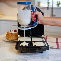 Distributeur de pâte à crêpes de 900 ml, verseur de pâte pour faire des crêpes, des crêpes, des muffins, des cupcakes, poignée ergonomique avec buse anti-éclaboussures