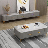 Meubles de salon modernes à prix d'usine, design personnalisé, vente chaude, style luxueux, table basse et meuble TV