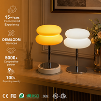 Lampe de chevet moderne en fer PC orange à LED pour chambre à coucher, chevet, bureau, décoration de la maison