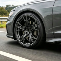 Nouvelles jantes en alliage d'aluminium forgé, design monobloc concave doré, finition chromée, décalées, 18-24 pouces, 5x112 114.3 120, compatibles avec Audi