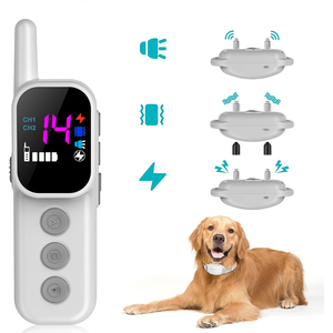 Dispositivo ajustable de control de ladridos para adiestramiento de mascotas, pitido, vibración, choque seguro, collares electrónicos impermeables, <span class=keywords><strong>Collar</strong></span> de perro antiladrido con control remoto - Product Image 1