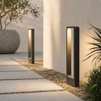 Lampadaire LED Moderne Étanche IP65 en Aluminium, Lumière Chaude 3000K, pour Allée et Jardin, avec Certifications CE et RoHS