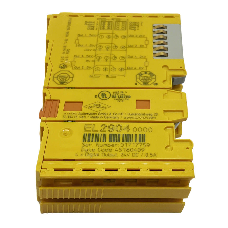 High Quality AC EL Series EL2904-0000 EtherCAT Safety Terminal Module 4 Channel Digital Quantity Automation 1 Year Warranty