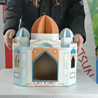 Maßgefertigte Frei Gestaltbare Kreative Hausförmige Pappschachtel Spielhaus für Kinder