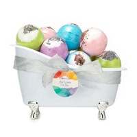 Douche à bulles personnalisée en gros Bombes de bain effervescentes Bombes de bain à bulles Ensemble cadeau bombe effervescente personnalisé Kit de boules de bain spa Marque privée